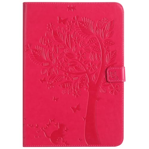 Hülle Kompatibel mit Samsung Galaxy Tab A 9.7" 2015 SM-T550 T555 PU Leder Hülle Schutzhülle Flip Wallet Stand Tablet Case Cover für Samsung Galaxy Tab A 9.7" 2015 SM-T550 T555, Rot von Generic