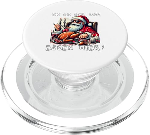 Ich bin nur zum Essen hier lustiger Spruch Weihnachten PopSockets PopGrip für MagSafe von Generic