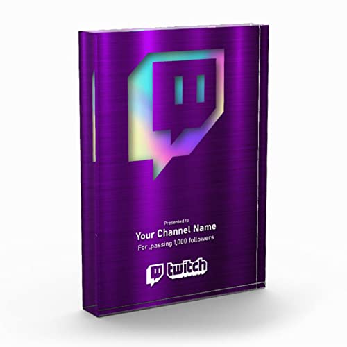 Individuell gestaltete und personalisierte Twitch Streamer Follower Milestone Award Plakette New Holographic von Generic