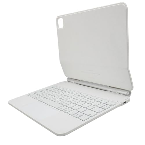 Kabellose Tastaturhülle, Magnetische Tastaturhülle, Verstellbarer Schwebender Ständer, Schützende Hintergrundbeleuchtung für Air 4 (White) von Generic