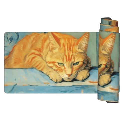 Katze Mauspad 600 x 300 mm, Mousepad XXL Schreibtischunterlage Tier Mouse Pad, Wasserdicht und Rutschfest Gaming Mauspad, Verbessert Präzision und Geschwindigkeit, Mauspads für PC Gaming Zubehör gq843 von Generic