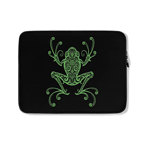 Laptophülle Komplizierter Grüner Und Schwarzer Laubfrosch Notebooktasche Mode Laptop-Schutzhülle Stoßfeste Laptop Tasche 15In, Für Frauen, Laptops von Generic