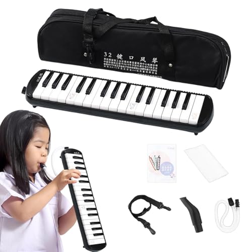 Melodica-Musikinstrument, Melodica-Instrument, Lufttastatur, Klavier | Harmoniuminstrument mit 32 Tasten mit Tasche für Anfänger und Profis von Generic