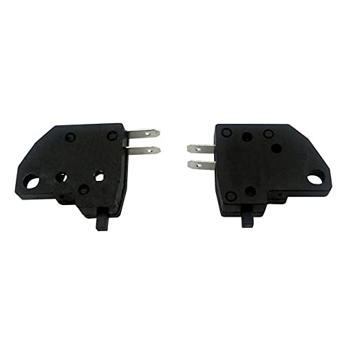 Generic Universal Bremslichtschalter vorne links/rechts für Honda CBR600, VFR800, Suzuki, Kawasaki - Drucktaste, Snap-In Halterung, Schwarz, IP65, 2 Stück von Generic