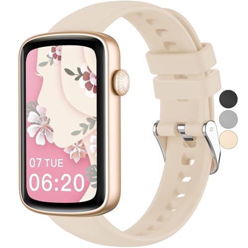 OUTPUTBT 16mm Armband für Shang Wing Lynn 2 Smartwatch Ersatzarmband für Amzhero D26,Weiche Silikon Uhrenarmbänder für Huawei Watch Fit Mini/Huawei TalkBand B7/B6/B3/Timex/SHENGKE/A SK Damen von Generic