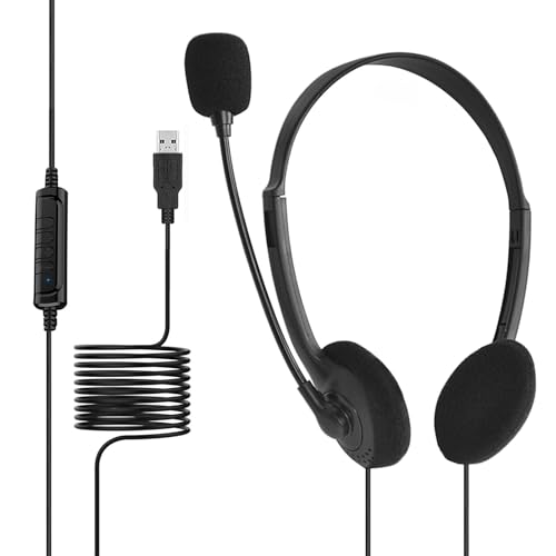 Ohr-Kopfhörer mit Kabel – Spiele-Kopfhörer, Ohr-Computer-Headset | USB-Game-Headset mit Mikrofon, Komfortables Computer-Game-Headset für Tablet-Computer, Heimspielmonitor, gamingg von Generic