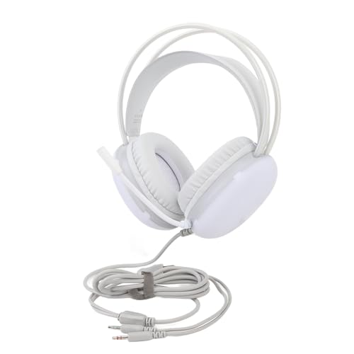 Over-Ear-Kopfhörer, Gaming-Headset, USB-3,5-mm-Schnittstelle, Omnidirektionales Mikrofon für Zuhause (White) von Generic