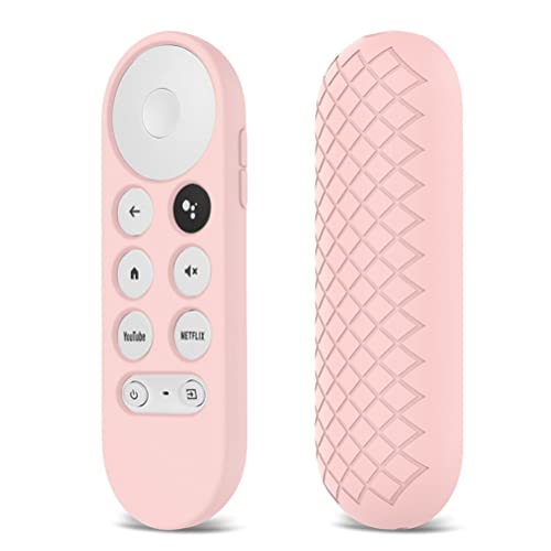 SanSixi Neue 2021 Silikon-Fernbedienung Abdeckung für Chromecast mit für Google TV Voice Remote Anti-Lost Fall für Chromecast 2020 (Pink) von Generic