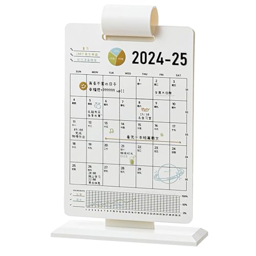 Schreibtischkalender - modernes Bauernhaus ästhetisches Bürozubehör | Kreatives Bürozubehör, Heimdekoration, Monatskalender, Wochenkalender, täglicher Kalender, für Wohnzimmer, Neck Room von Generic