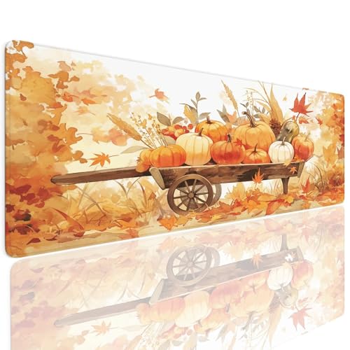 Schreibtischunterlage Mauspad Gaming Mousepad XXL Groß 1600x800x4mm Wassxerdicht Rutchfeste Schreibtisch Unterlage Mouse Pad Multifunktionales Schutz Matte Mauspads, Home Office Mousepad Herbst 4-76 von Generic