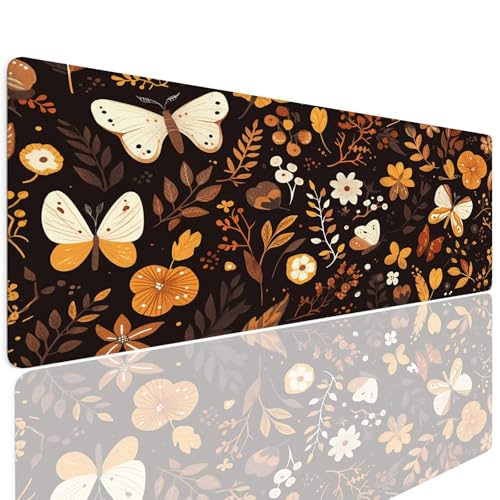 Schreibtischunterlage Mauspad Gaming Mousepad XXL Groß 900x400x4mm Wassxerdicht Rutchfeste Schreibtisch Unterlage Mouse Pad mat Multifunktionales Schutz Matte Mauspads, Home Mousepad Butterfly 4-198 von Generic