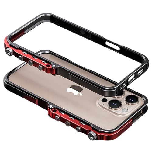 Schutzhülle aus Metall für iPhone 16 Pro Max/16 Pro/16 Plus/16, ultraleichte Aluminiumlegierung, mechanische Tasten, schlank, minimalistisch, keine Signalstörungen (Schwarz, 16 Pro) von Generic