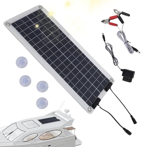 Solar-Erhaltungsladegerät, Solar-Autobatterieladegerät | 100 W Wasserdichtes Erhaltungsladegerät – Solarpanel-Erhaltungsladegerät, Ausgang, 12 V–24 V Für Auto, von Generic