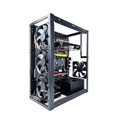 Ständer für Luftkühlungsventilatoren aus Metall, erweiterbare Schreibtischbox X79 Chassis Tank Prüfstand Matx de M-ATX Rig Top Estuches Acryl Mini-ITX von Generic