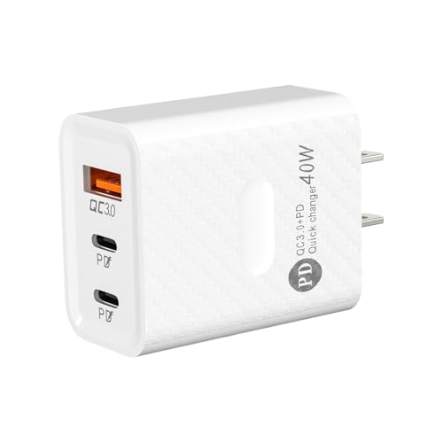 Typ C Wall Ladegerät - Reiseladegerät Telefonladegerät, Typ C -Adapter 40W, Reisestecker -Adapter Fast Lade, 3 -Port -Wandladegerät für Smartphone -Tablet -Laptop von Generic