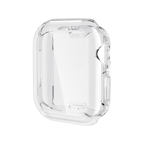 Uhrengehäuse für Apple Watch Series 10 42/46MM Smartwatch Weich Hülle Kratzfest Schutzhülle Galvanisiertes, Integriertes Cover [TPU+ Folie] Mit Displayschutz (1 Clear,42MM) von Generic