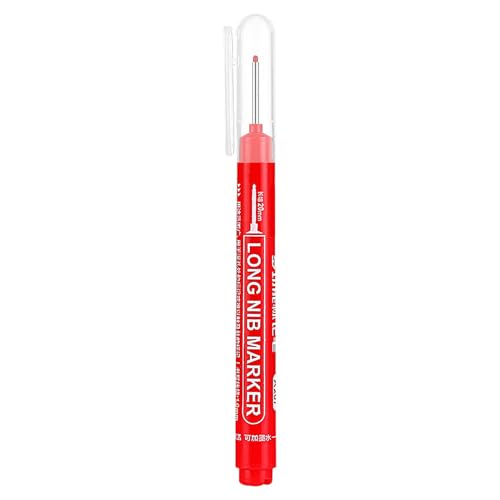 Zimmermannsstift – 20 mm langer Tintenmarker mit tiefer Spitze | Langkopf-Tieflochmarker, schnell trocknende Langkopf-Bohrmarker, Reach-Permanentmarker für und Bauunternehmer von Generic