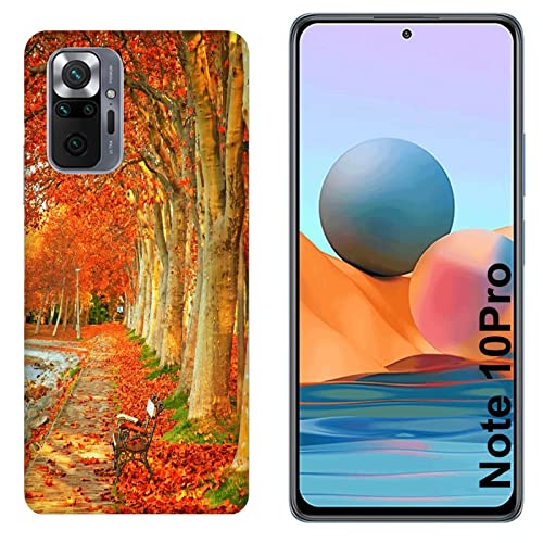 Hulle Schutz kompatibel für xiaom Note 10 Pro Herbst Orangenbäume und Blätter/TPU weiches Silikongel/Phone Hard Snap on Anti-Rutsch Anti-Scratch Shock-resistent Protective TPU von Generico