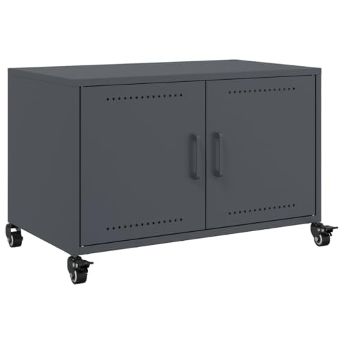 Wenjingqi-846640 TV-Schrank, Stahl, Anthrazit, 68 x 39 x 43,5 cm von Genérico