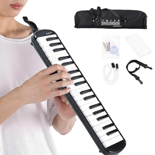 32-Key Melodica Air Keyboard Piano, Musical Instrument with Carrying Bag, Beginner & Professional Harmonium Keyboard for Music Practice, Band and Performance Color Black von Générique