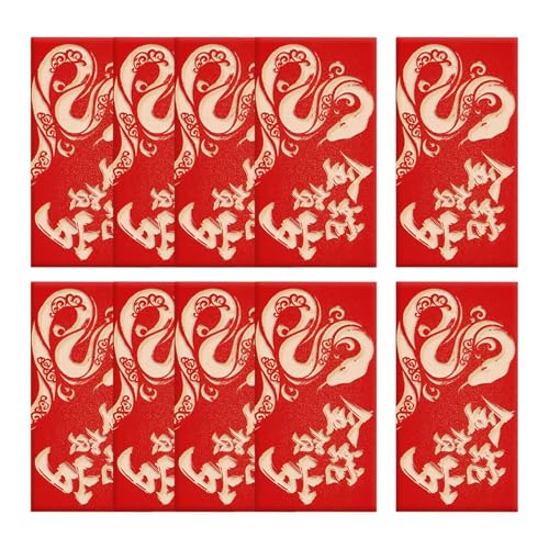 Chinesische Briefumschläge für das neue Jahr, Gold-Stempel, Schlangen-Umschläge, Glücksgeld, Frühlings-Festival-Umschlag, chinesisches New Year Red Envelopes mit Gold-Stempel-Schlangen-Design für von Générique