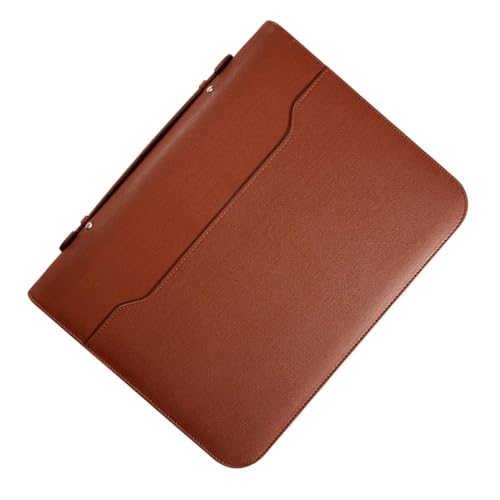 Folio Dokumentenorganizer, PU-Lederbinder, A4 Receipt Holder, multifunktionales Legal-Pad, Reißverschluss, Bürobinder, 34,5 x 26,5 x 5 cm, Business Organizer für Reisen, mehrfarbig von Générique