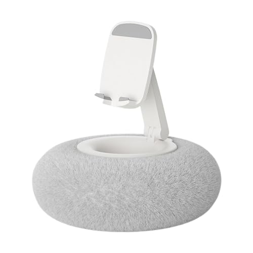 Générique Non-Slip Phone Stand, Cozy Phone Holder, Bed Tablet Holder, Media Streaming Cushion, stabile Tablet-Telefonhalterung für Entspannung und Unterhaltung, Hellrosa, Weiß und Hellgrün von Générique