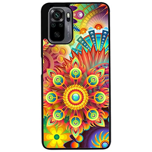 Générique Schutzhülle für Xiaomi Redmi Note 10 (4G) und Note 10S – Hintergrund Mandala Motiv blau bunt – Schutzhülle aus weichem TPU von Générique