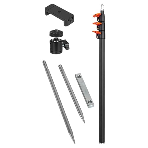 Ground Stake Phone Holder, Adjustable Tripod Mount, Metal Spikes, stabile Outdoor Halterung, vielseitige Kamera-Stand, langlebig für Live Broadcast & Fotografie von Générique