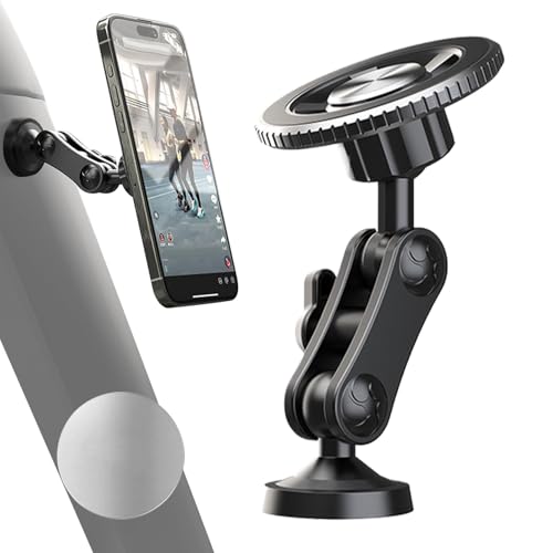 Magnetische Telefonhalterung, doppelseitige Handyhalterung, 360 ° drehbar, für Fitnessstudio, magnetischer Telefongriff, Küchentelefonhalter, Aluminium-Legierung, Telefonhalterung für Fitnessstudio, von Générique