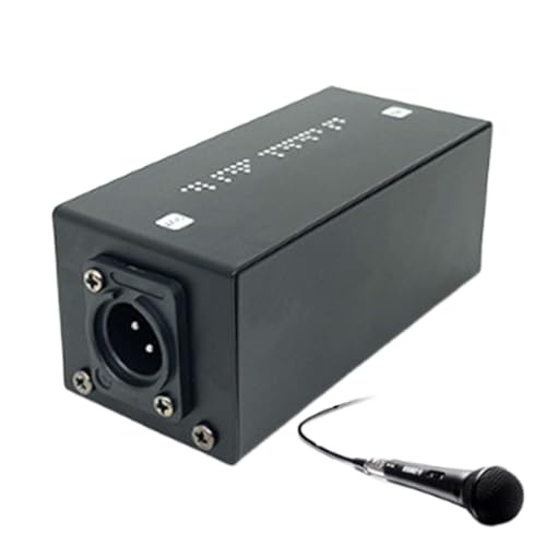 Mic Booster Preamp, 28 dB Verstärkung Mikrofon, Lossless Dynamic Mic Booster, Low Noise Inline Mic Preamp, Active Mikrofon Preamp, Mikrofon Preamp, Mikrofon Verstärker für Podcasting von Générique