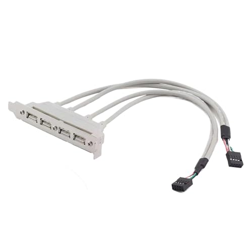 Motherboard Panel Kabel, USB 2.0 Motherboard Verlängerungskabel, 4 Port Motherboard Headerpanel-Montagekabel, Multi-Schnittstellen-Erweiterung für Hochgeschwindigkeitsverbindung von Générique