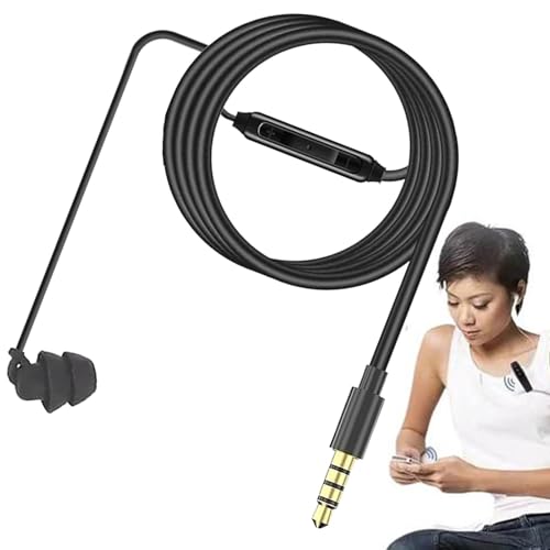 Single Earphone mit Mikrofonkabel, Mono-Earbud Single-Sided Earphone, links/rechts, klare Ohrhörer, Silikon Earplug Earphone, Noiseless Sound für Männer & Frauen, komfortable Kopfhörer für Anrufe von Générique