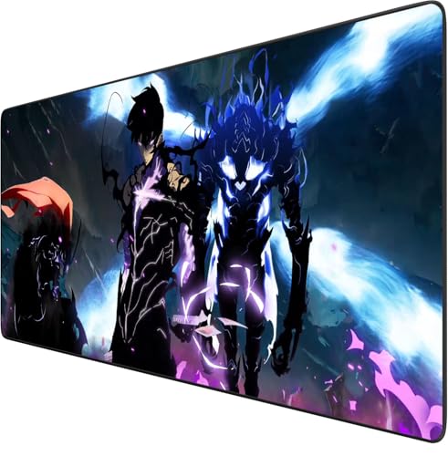 Solo Leveling Mouse Pad XL 800 x 300 mm Waterproof Gaming Mouse Pad and 3 mm Non-Slip Rubber Base Textured Surface von Générique