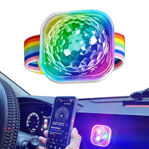 Soundaktiviertes Licht - LED-Discokugel, USB-aufladbares Partyarmband | Tragbares Bühnenlicht, buntes LED-Armband, lustige Beleuchtung für Hochzeiten, Urlaub, Autofahren von Générique