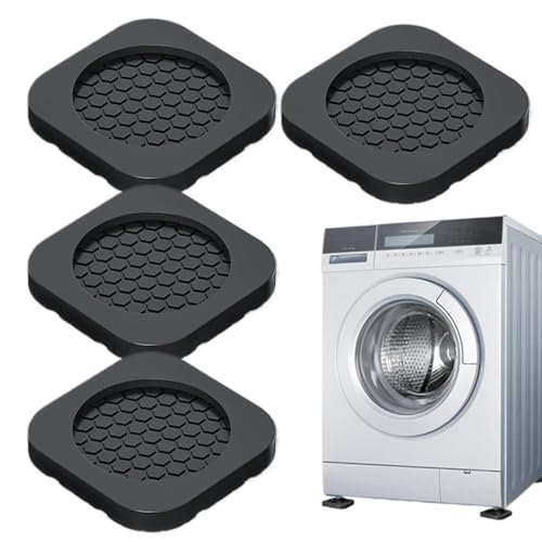 Washer Vibration Pad, Washer Foot Pads, Shock Absorption & Noise Reduction, non-slip & Secure Design, Anti Shake Pads, Featuring an anti-slip bottom, black and white von Générique