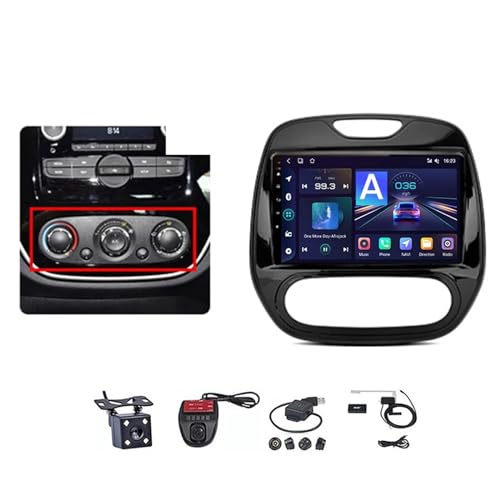 ZGYBDH Android 12 Stereo Autoradio für Re-nault Kaptur Captur 2016-2019 9 Zoll Touchscreen Integriertes Carplay Lenkradsteuerung Android Auto 4G WiFi Bluetooth 5.0 mit Rückfahrkamera (Farbe: von Générique