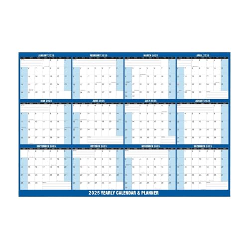 2025 Calendar, Wall Calendar, 32 x 48 Inch Calendar, Erasable Planner Calendar, Reversible Design Horizontal and Vertical Wet and Dry Erase Laminated Enhances Organization Easy to Use von Generisch