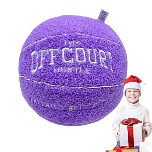 25cm Simulation Ball Plüsch Kissen, 3D Basketball Kissen, Offcourt Basketball Kissen, 3D Basketballkissen, Weiches Basketball Plüschtier, Gefüllte Weiche Basketball Pillow von Generisch