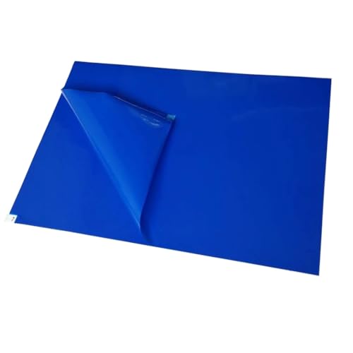 60 Schichten, 2 Packungen, 17,7 x 23,6 Zoll Klebematte, Reinraum-Klebematten/PVC-Klebematten, Klebepads for Heimlabore, Arztpraxen(Blue) von Generisch