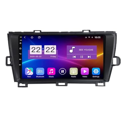 Android 11 Autoradio 9 Zoll IPS Touchscreen für Toyota Prius 2009–2015 mit kabellosem CarPlay Android Auto Unterstützung DAB DSP BT 5.0 RDS HiFi GPS Navigation FM AM Rückfahrkamera SWC (B,8Core + 8G + Android 11 Autoradio 9 Zoll IPS Touchscreen für Toyota Prius 2009–2015 mit kabellosem CarPlay Android Auto Unterstützung DAB DSP BT 5.0 RDS HiFi GPS Navigation FM AM Rückfahrkamera SWC (B,8Core + 8G + von Generisch