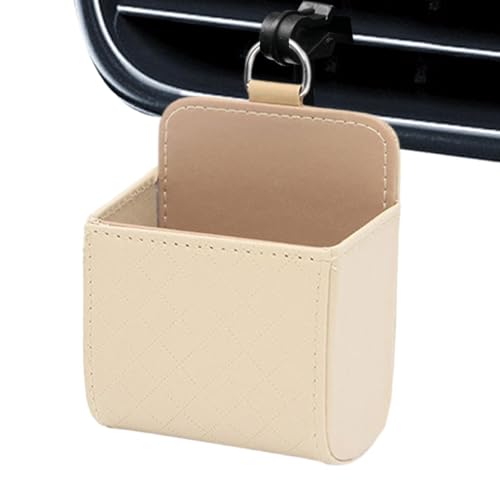 Auto-Lüftungs-Organizer-Tasche, PU Leder Air Vent Clips -Autozubehör, Lüftungsschlitz-Organizer-Tasche, Sonnenbrillenhalter, Autohalterung, Telefonhalter, Münzschlüsseletui Für Auto von Generisch