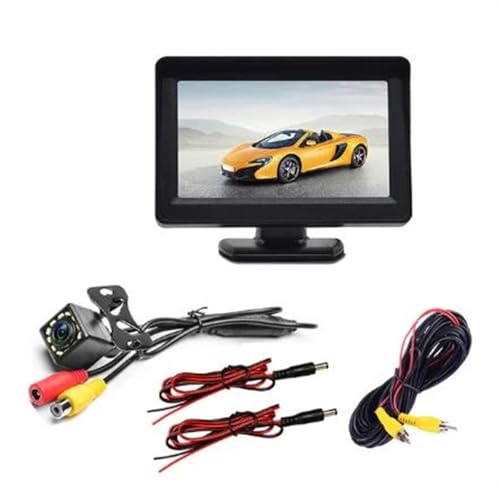 Auto-Rückfahrkamera 4,3 Zoll für Rückfahrkamera für Dash-Monitor LCD-Farbdisplay-Monitor Autokamera Autozubehör(B) von Generisch