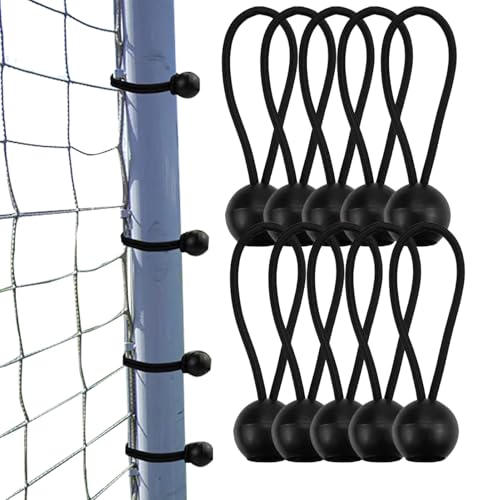 Bungee-Gurte - Elastisches, strapazierfähiges Bungee-Seil mit Bällen - 10 Stück strapazierfähige, UV-beständige -Schnur-Bungee-Gurte für Camping, Unterschlupf, Fracht, Zeltstangen von Generisch