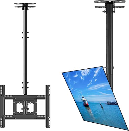 Decken-TV-Halterung für 32 - 70 Zoll flache und gebogene Fernseher, neigbar, schwenkbar und multifunktionales Design, unterstützt bis zu 50 kg, VESA 600 x 400 mm kompatibel von Generisch