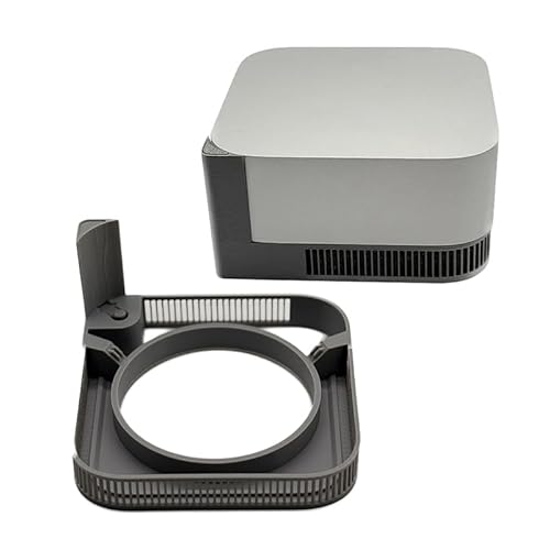 Desktop Computer Externer Netzschalter + Ständer Zubehör für Mac Mini M4/ M4 Pro 2024,Mount Dock Kühlung Desktop Halterung,PC Netzschalter mit EIN/Aus Schalter (Silber) von Generisch