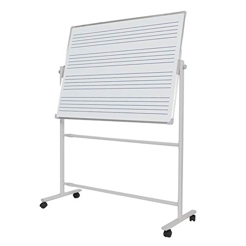 Doppelseitiges mobiles Musikpersonal, Lerntafel, trocken abwischbar, verstellbarer Winkel und Höhe, ideal für Zuhause und Schule, große Größe, 90 x 120 cm von Generisch