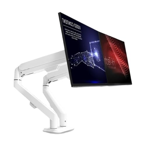 Dual-Monitorhalterung für 2 Monitore bis 76,2 cm (30 Zoll), Gasfederarme, höhenverstellbar/neigbar/drehbar, VESA 75 mm/100 mm Ständer von Generisch