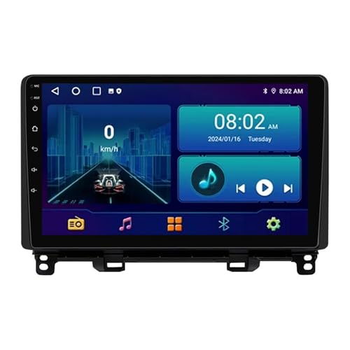 Für Honda Fit Jazz 2020-2022 9 Zoll IPS Touchscreen Android 12 Autoradio mit kabellosem CarPlay Android Auto Unterstützung DSP BT HiFi RDS GPS Navi DAB Mirror Link Backup Kamera + Lenkradsteuerung von Generisch