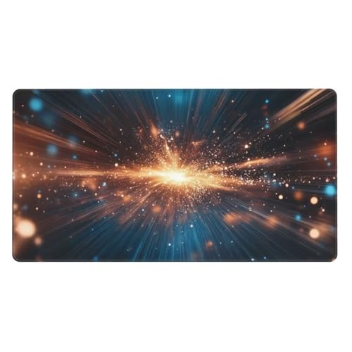 Gaming Mauspad XXL,900 x 400 x 3mm Mousepad Verlängertes Groß Mauspad Schreibtischauflage,Genähte Kanten Rutschfeste Gummibasis,Verbessert Präzision und Geschwindigkeit Home Office Kühles Licht L-1425 von Generisch